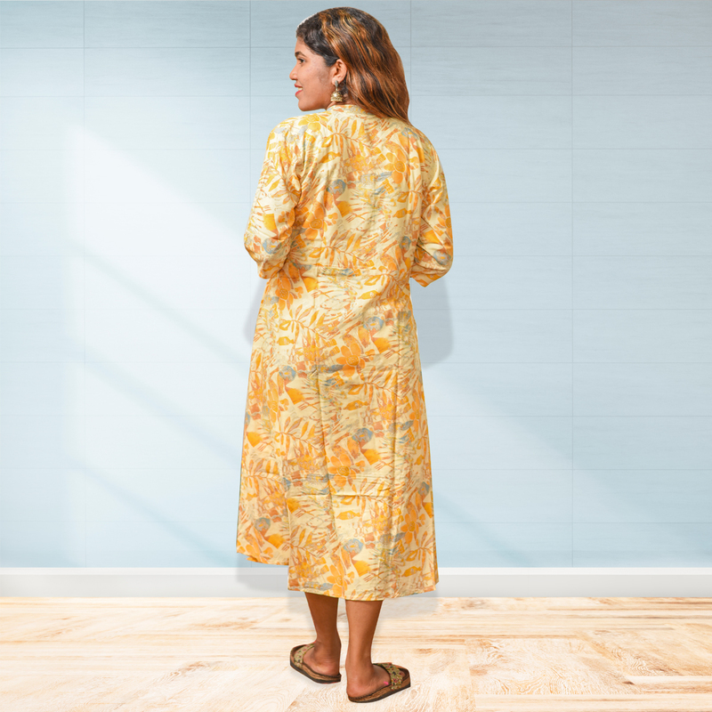 Zara Foil Printed Flayer Top – Sunshine Breeze