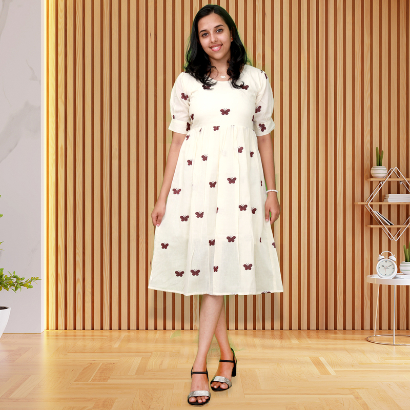 Maroon Butterfly Dress Maroon Butterfly Dress