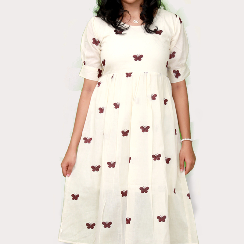 Maroon Butterfly Dress Maroon Butterfly Dress