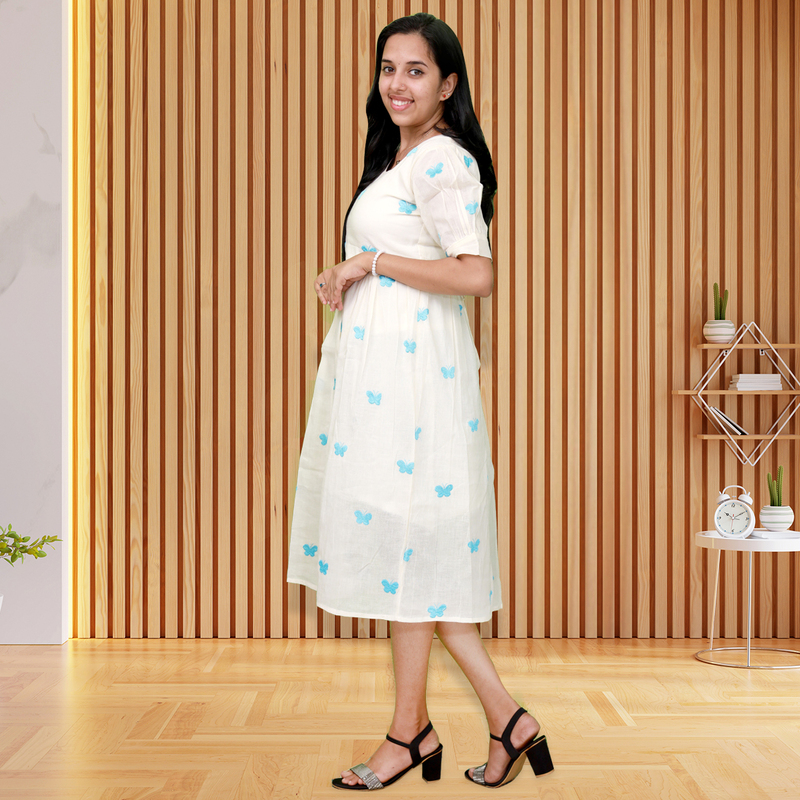 Butterfly Sky Blue Dress Butterfly Sky Blue Dress