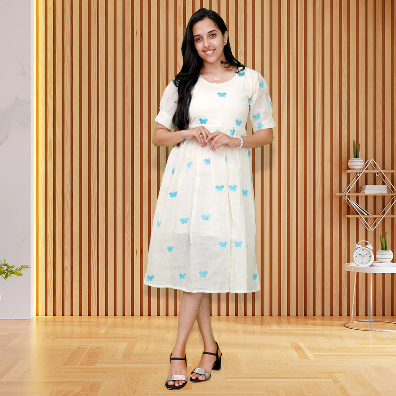 Butterfly Sky Blue Dress Butterfly Sky Blue Dress
