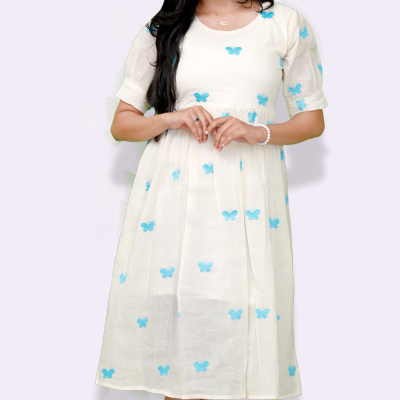 Butterfly Sky Blue Dress Butterfly Sky Blue Dress