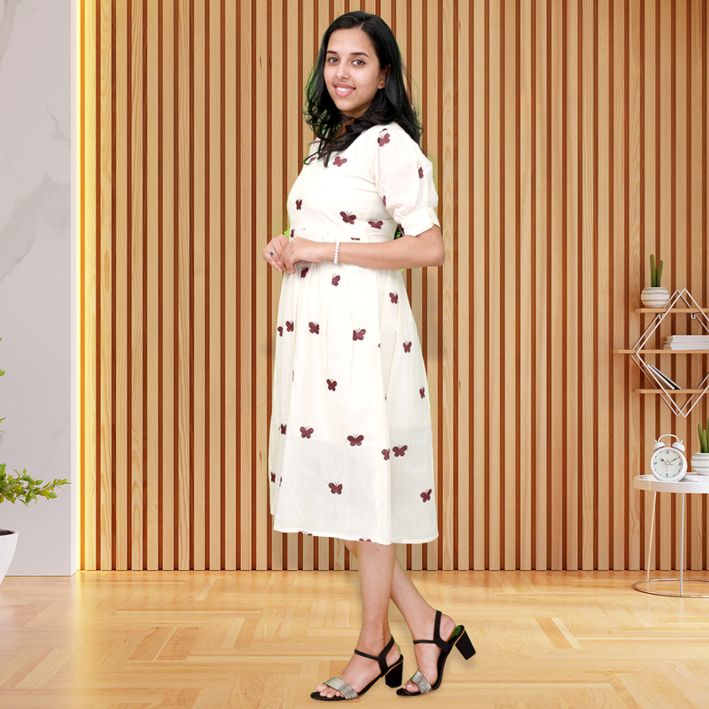Maroon Butterfly Dress Maroon Butterfly Dress