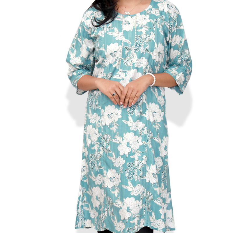 Princess feeling foil Printed Mint Green Floral Top Princess feeling foil Printed Mint Green Floral Top