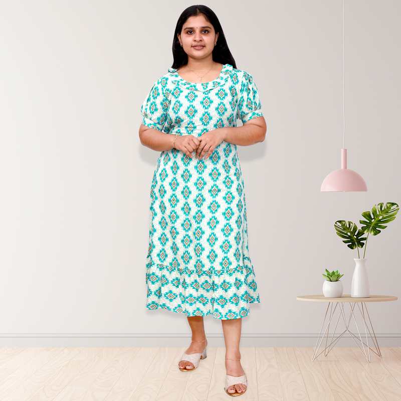 Riya Premium Rayon Printed Frock --4 Riya Premium Rayon Printed Frock --4