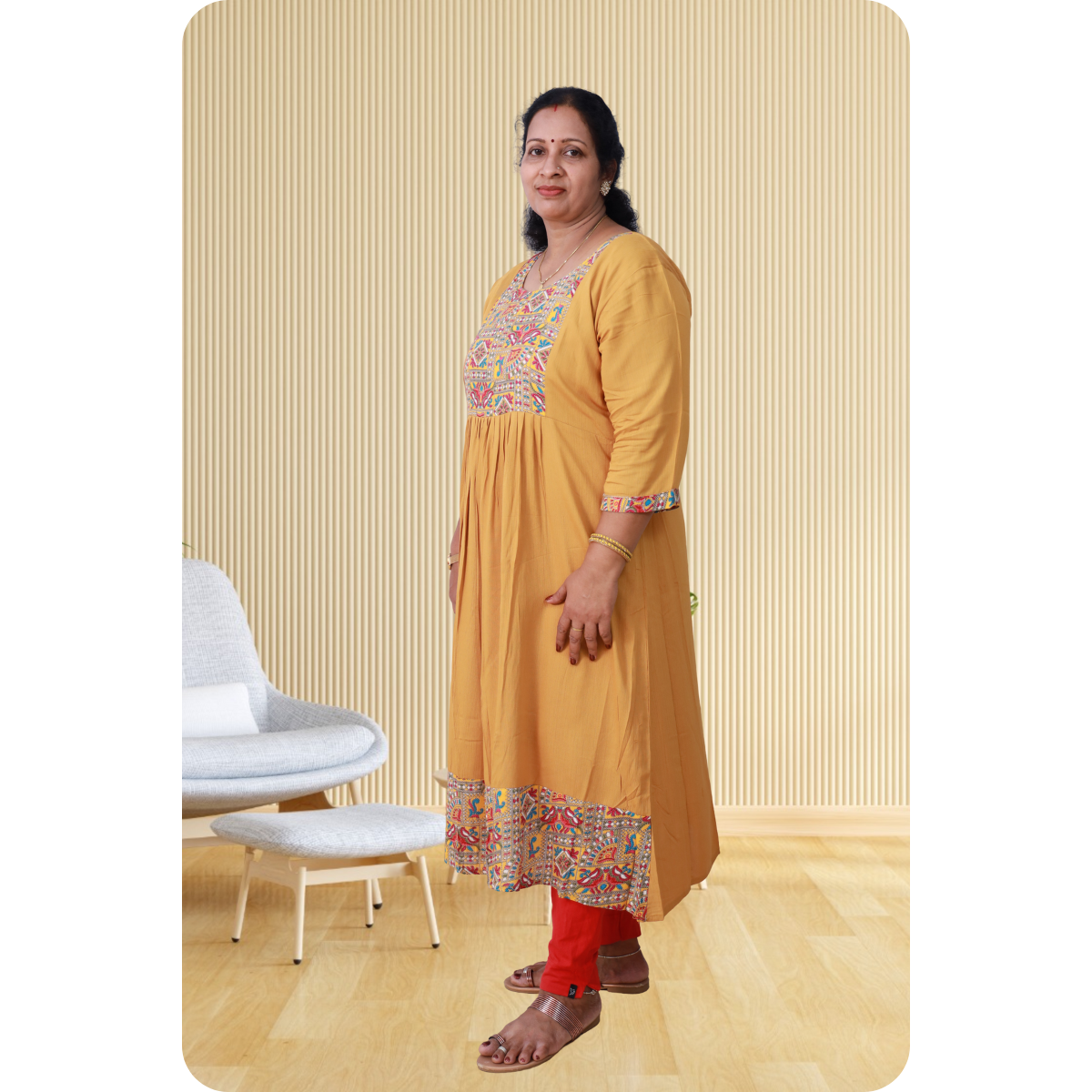 Della Wringle Rayon Mustard Yellow Della Wringle Rayon Mustard Yellow