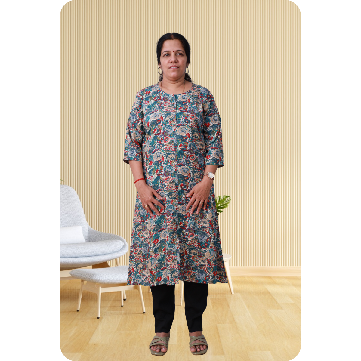 Vyga Rayon Foil Printed Peacock Bliue Vyga Rayon Foil Printed Peacock Bliue