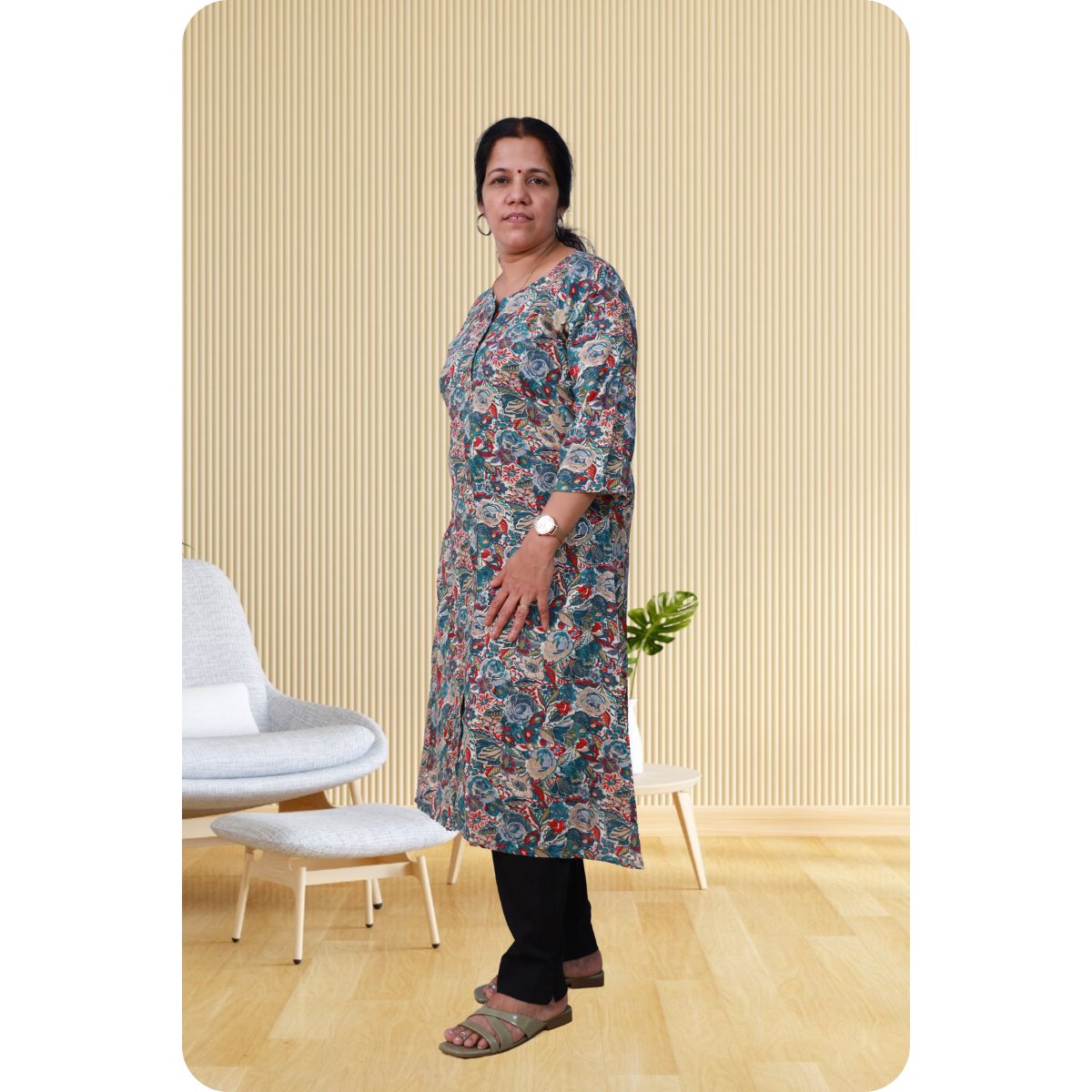 Vyga Rayon Foil Printed Peacock Bliue Vyga Rayon Foil Printed Peacock Bliue