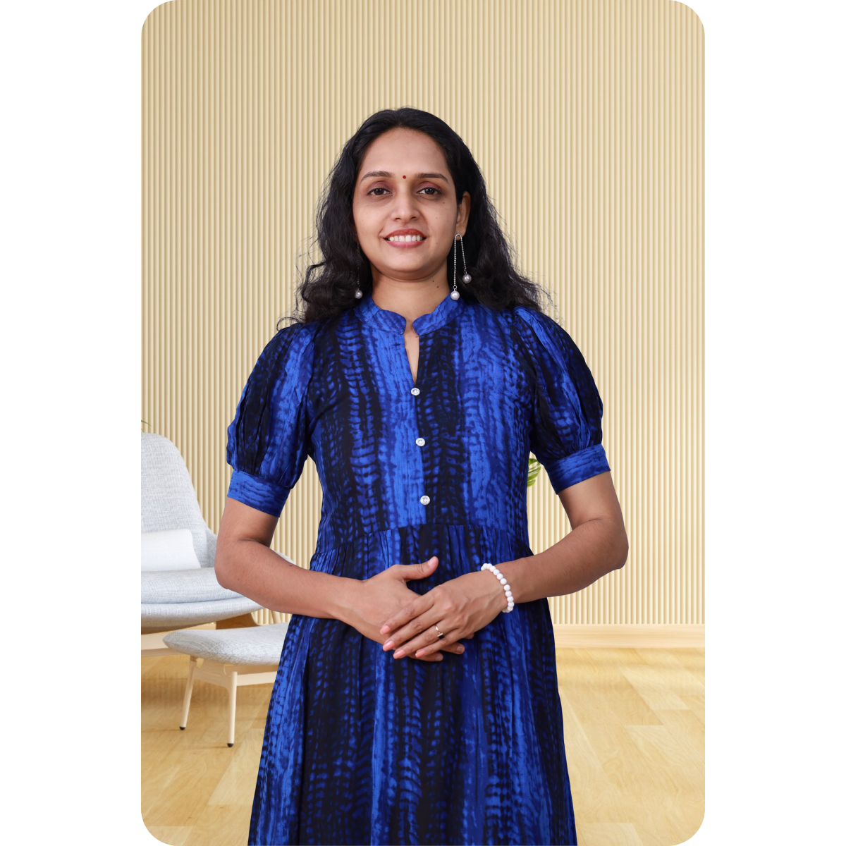 Esther discharge rayon navy blue dress Esther discharge rayon navy blue dress
