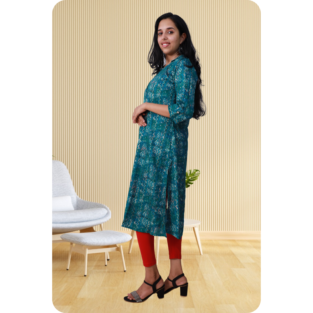 Zahari A Line top Blue Zahari A Line top Blue
