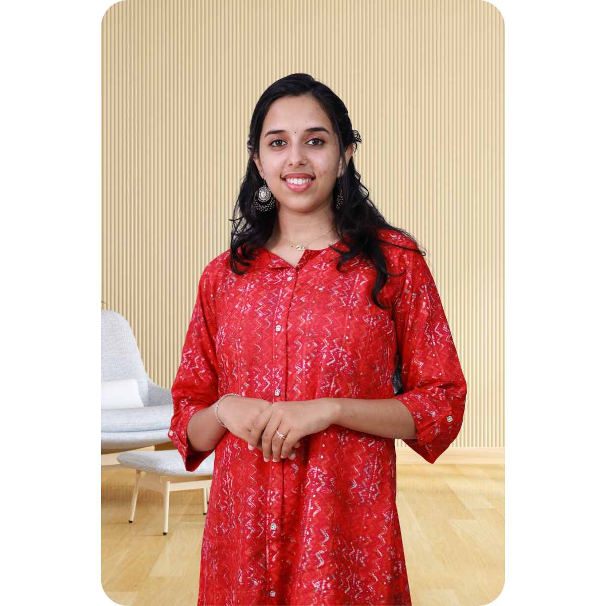 Zahari A Line top Red Zahari A Line top Red