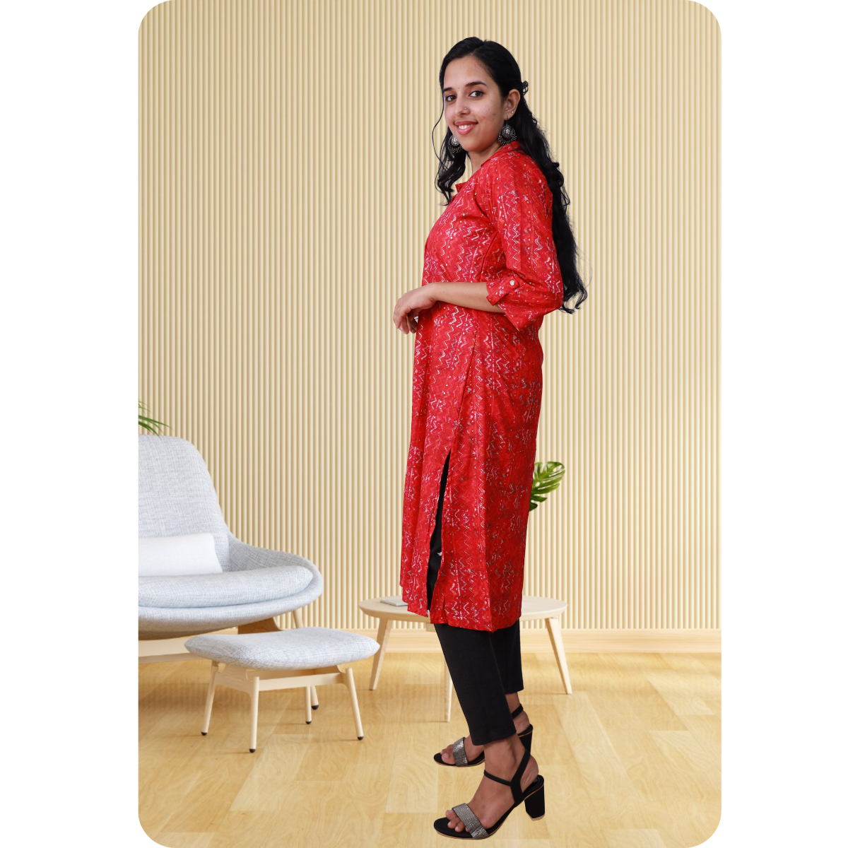 Zahari A Line top Red Zahari A Line top Red
