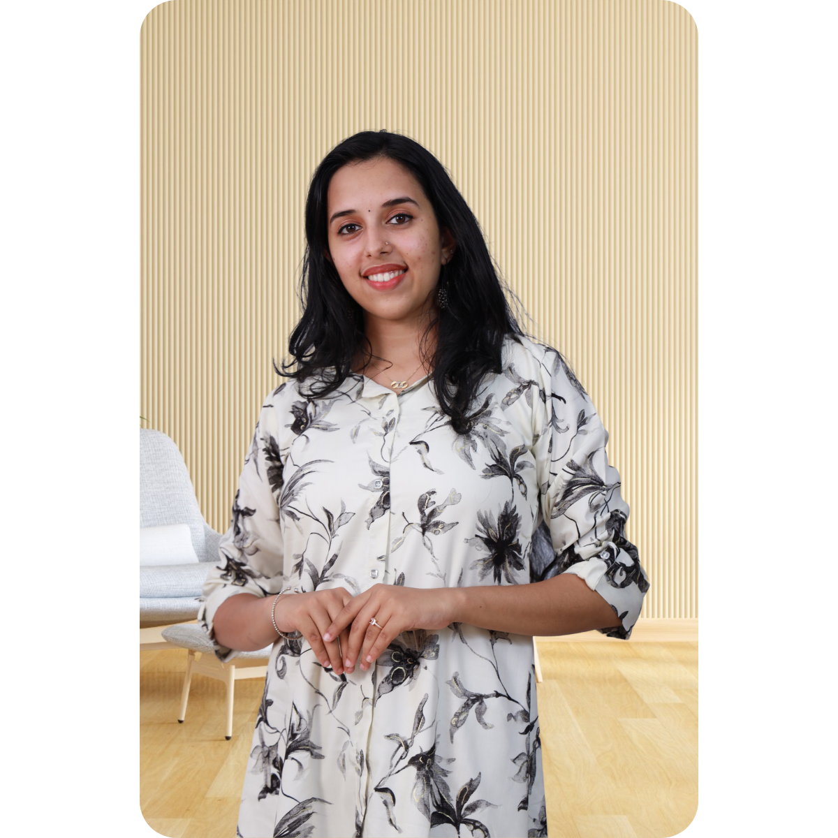 Zahari A Line top white & black Zahari A Line top white & black