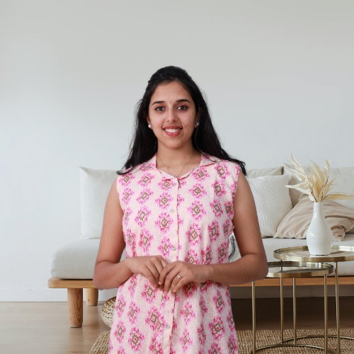 Shiya Sleeveless Pink Geometric Print Shiya Sleeveless Pink Geometric Print