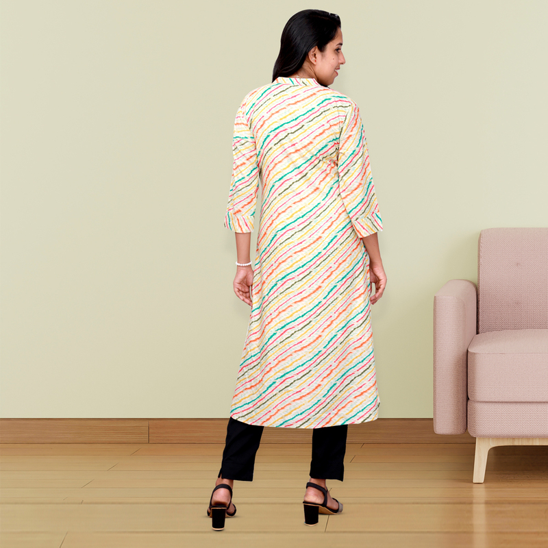 Zahari Striped Dress - Rainbow Stripes Zahari Striped Dress - Rainbow Stripes
