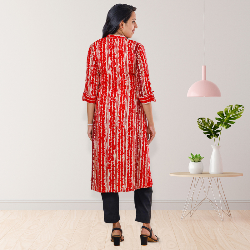 Zahari Striped Dress - Crimson Blaze Zahari Striped Dress - Crimson Blaze