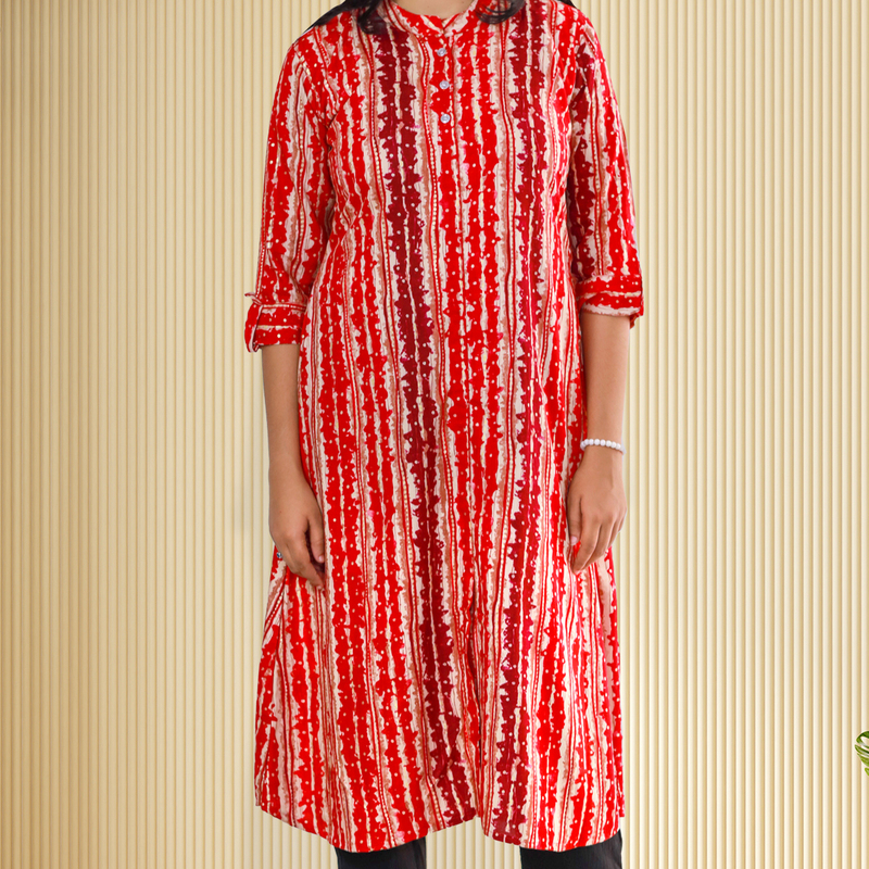Zahari Striped Dress - Crimson Blaze Zahari Striped Dress - Crimson Blaze