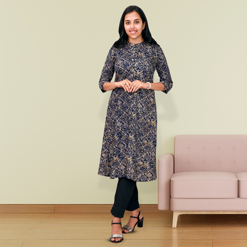 Zahari Textured Dress - Midnight Crisscross