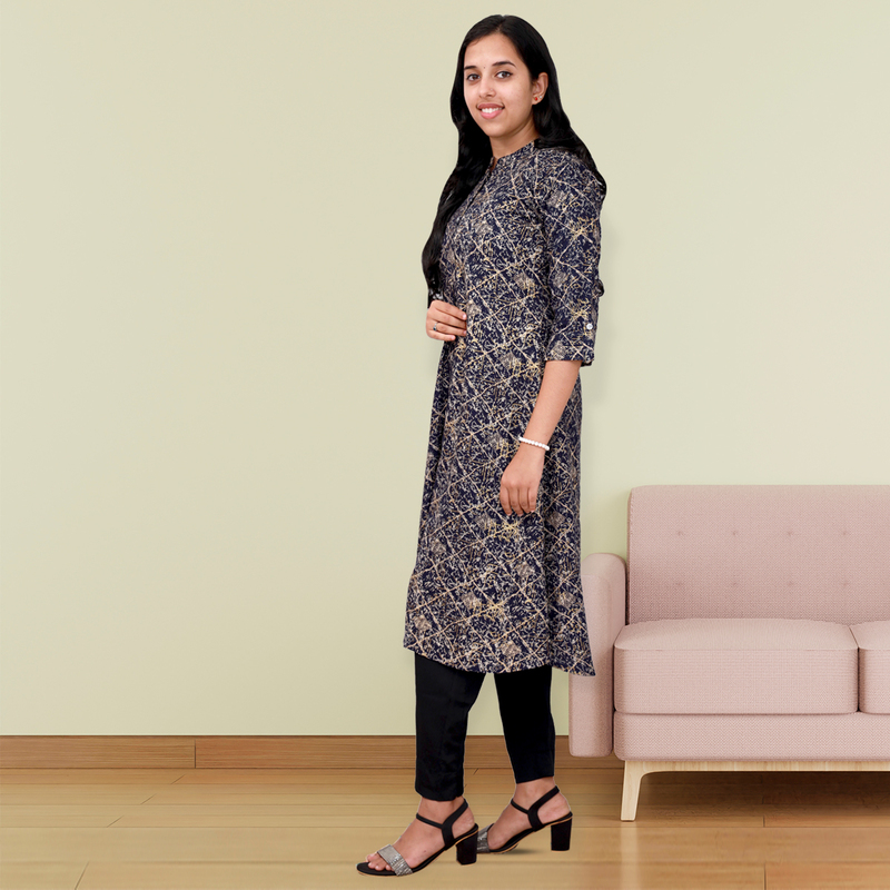 Zahari Textured Dress - Midnight Crisscross
