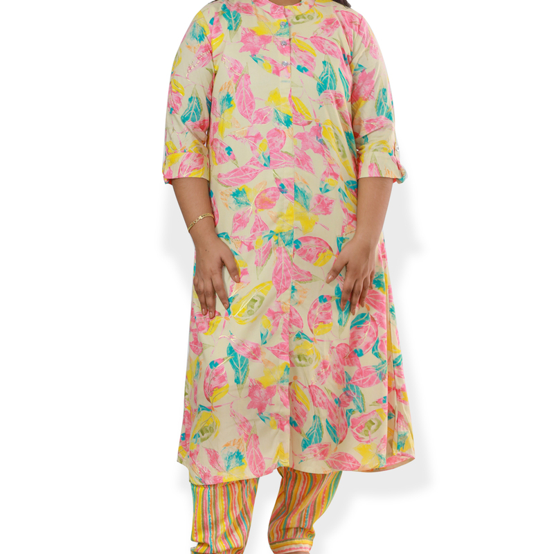Daliya Feather Bliss-Feeling Foil A-Line Top